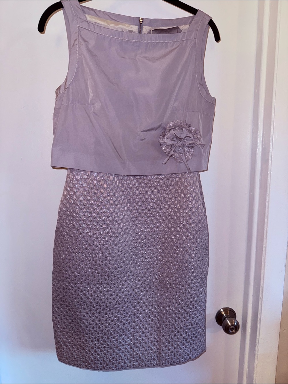 Schumacher Gracious Dress Size S NWT Fall 2009 Textured Metallic lavandar